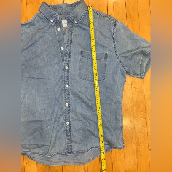 Men’s L denim short sleeve shirt Large could be women’s or unisex light blue - Picture 7 of 7